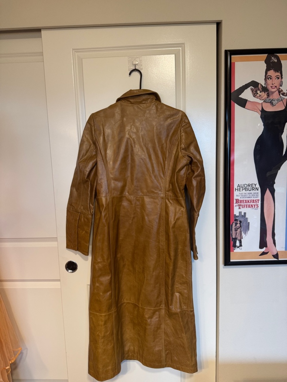 Stunning Vintage 2001 Gap Leather Trench Coat - Picture 7 of 11
